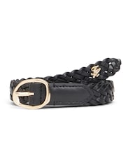 Tommy Hilfiger Sculpted Buckle Braided Leather Belt - Bild 1 von 4