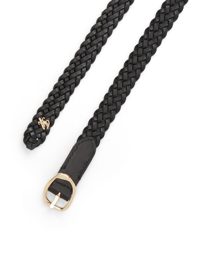 Tommy Hilfiger Sculpted Buckle Braided Leather Belt - Bild 2 von 4