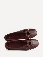 Linzi Dark Red Arlo Ballet Pumps with Bow Detail - Image 5 of 5