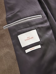 Sand Natural Slim Fit Signature Zignone Italian Wool Flannel Shacket - Image 5 of 9