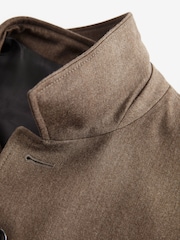 Sand Natural Slim Fit Signature Zignone Italian Wool Flannel Shacket - Image 6 of 9