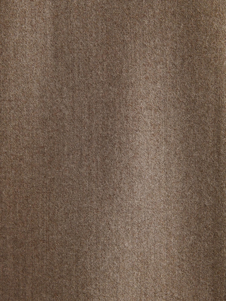 Sand Natural Slim Fit Signature Zignone Italian Wool Flannel Shacket - Image 9 of 9