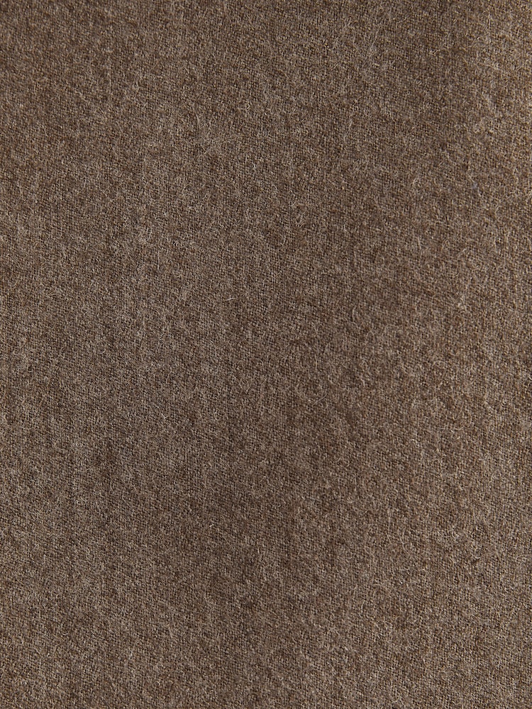 Sand Natural Signature Zignone Italian Wool Flannel Slim Fit Formal Trousers - Image 8 of 8