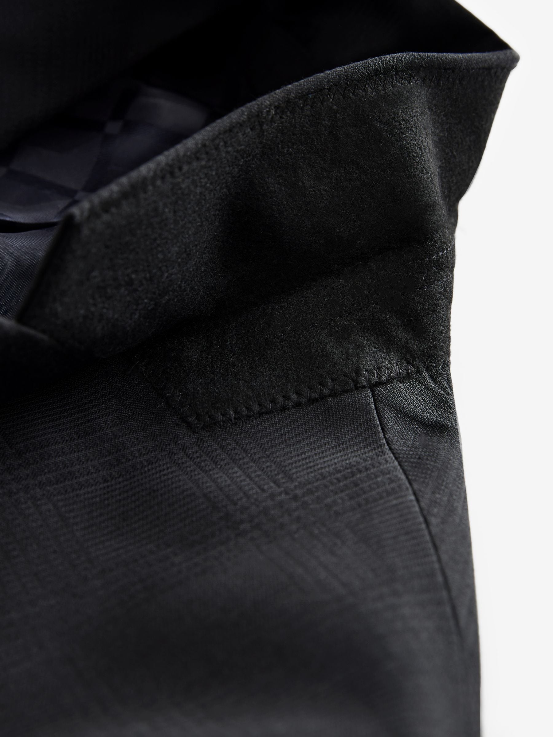 Buy Black Slim Fit Signature Marzotto Italian Fabric Check Tuxedo Suit  Jacket from the Next UK online shop