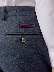 Marineblau/blau - Regular Fit Trimmed Neppy Nova Fides Suit Trousers - Image 3 of 8