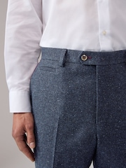 Marineblau/blau - Regular Fit Trimmed Neppy Nova Fides Suit Trousers - Image 4 of 8