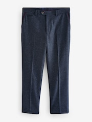 Marineblau/blau - Regular Fit Trimmed Neppy Nova Fides Suit Trousers - Image 5 of 8