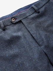 Marineblau/blau - Regular Fit Trimmed Neppy Nova Fides Suit Trousers - Image 6 of 8