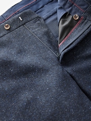 Marineblau/blau - Regular Fit Trimmed Neppy Nova Fides Suit Trousers - Image 7 of 8