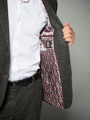 أخضر - Regular Fit Trimmed Neppy Nova Fides Suit Jacket - صورة 4 من 10
