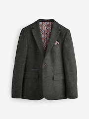 أخضر - Regular Fit Trimmed Neppy Nova Fides Suit Jacket - صورة 6 من 10