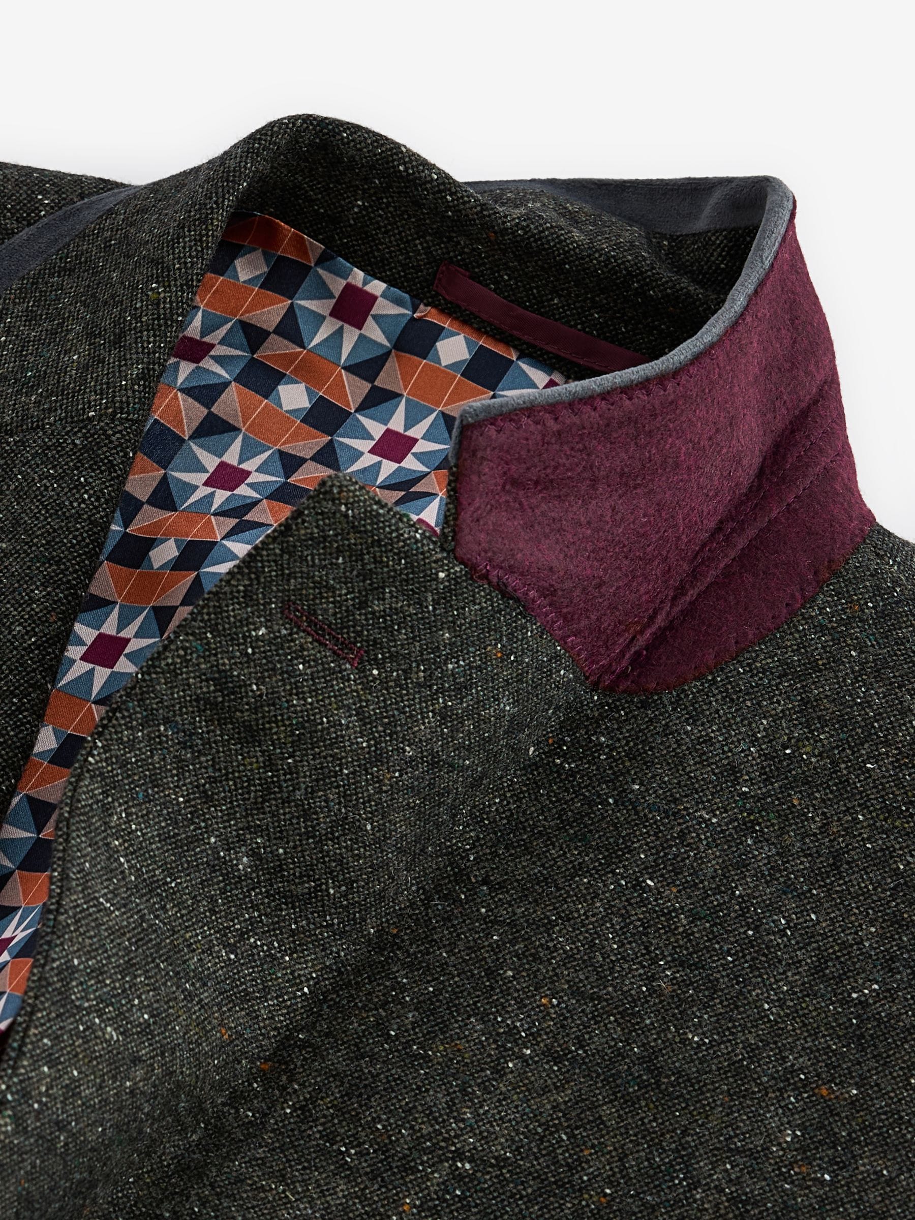 Buy Green Regular Fit Trimmed Neppy Nova Fides Suit Jacket