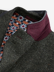 أخضر - Regular Fit Trimmed Neppy Nova Fides Suit Jacket - صورة 9 من 10