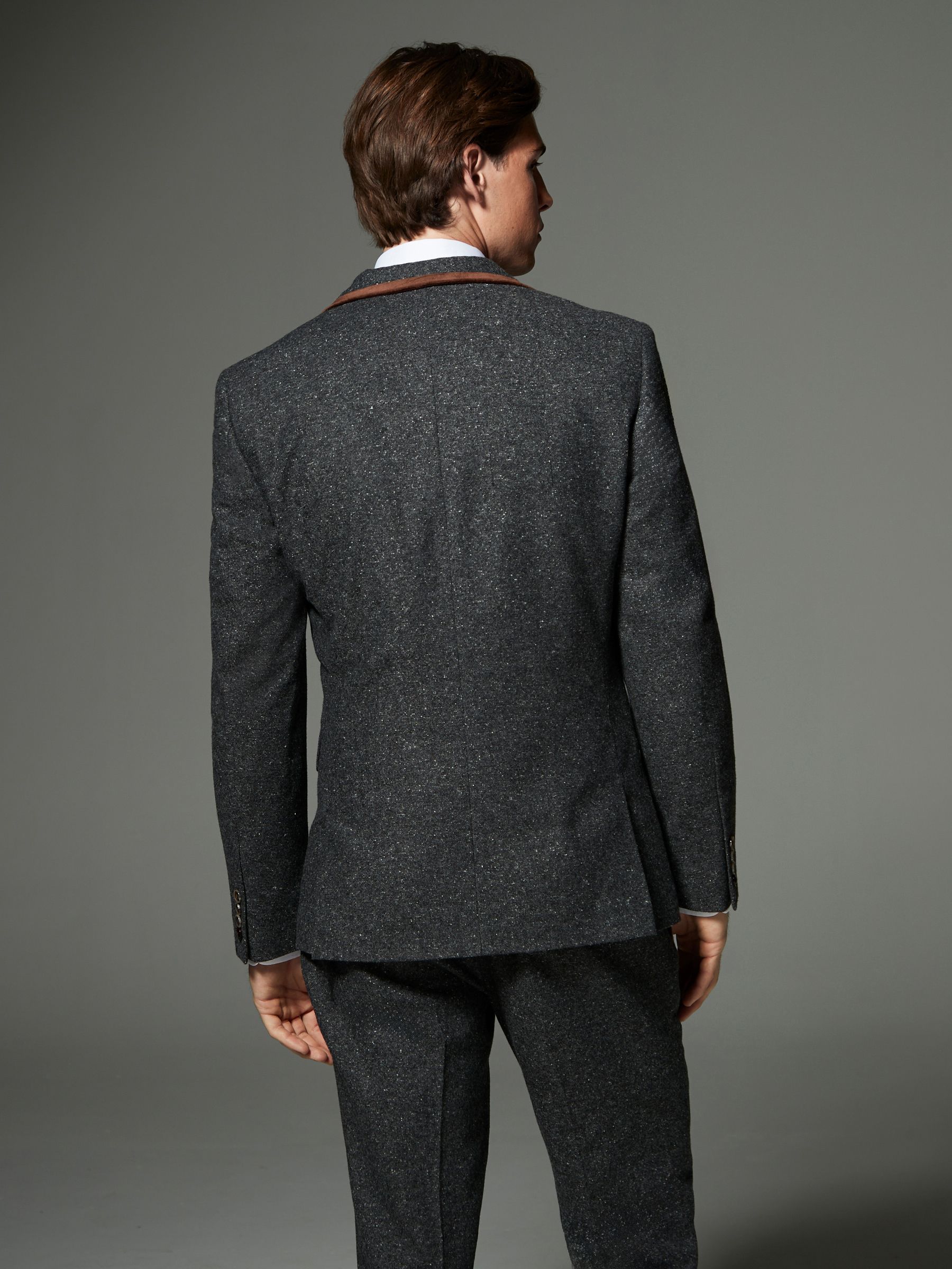 Buy Charcoal Grey Regular Fit Trimmed Neppy Nova Fides Suit Jacket from  Next USA