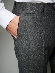 Gris de charbon de bois - Coupe classique Garnie Neppy Nova Fides Costume Pantalons - Image 5 of 9