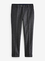 Gris de charbon de bois - Coupe classique Garnie Neppy Nova Fides Costume Pantalons - Image 6 of 9
