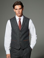 Charcoal Grey Trimmed Neppy Signature Nova Fides Suit Waistcoat - Image 1 of 1