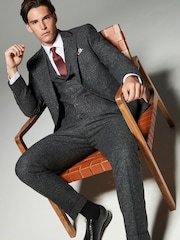 Charcoal Grey Trimmed Neppy Signature Nova Fides Suit Waistcoat - Image 2 of 6