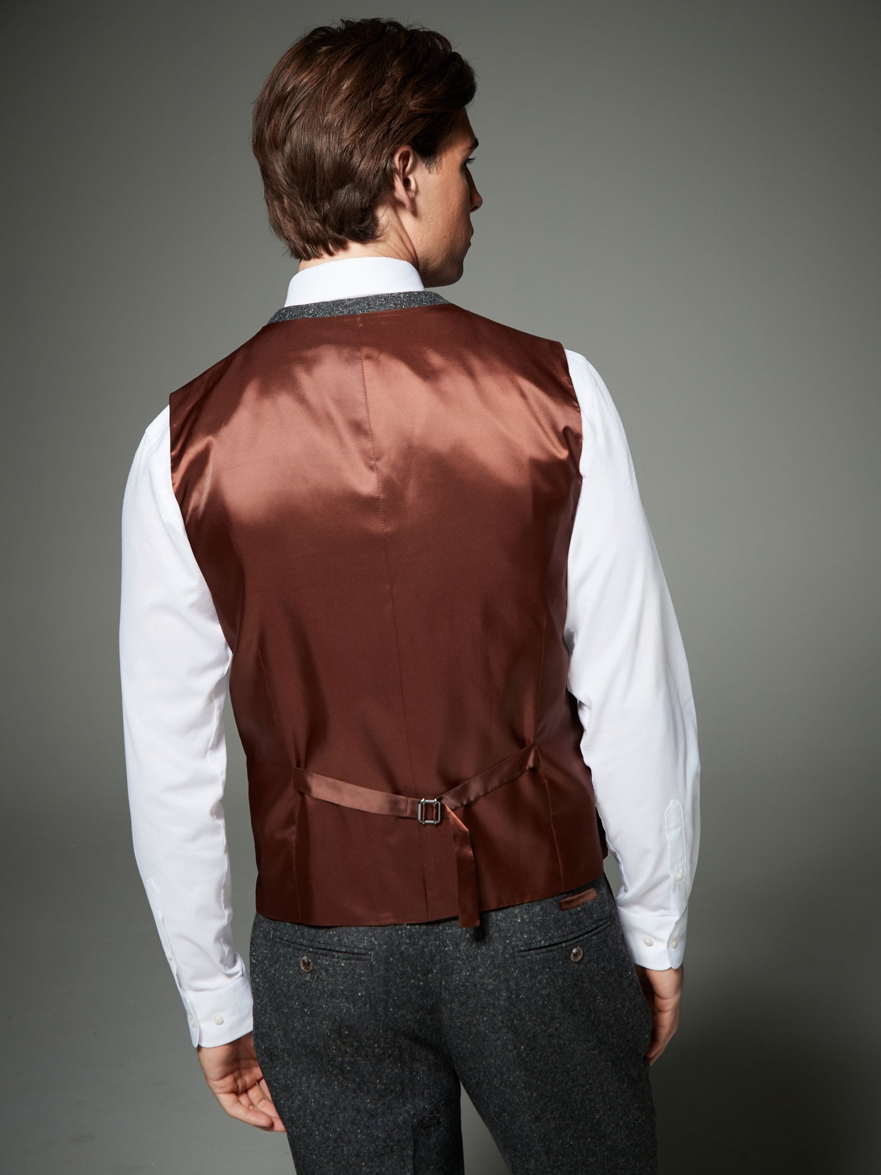 Buy Charcoal Grey Trimmed Neppy Signature Nova Fides Suit
