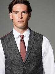 Charcoal Grey Trimmed Neppy Signature Nova Fides Suit Waistcoat - Image 4 of 6