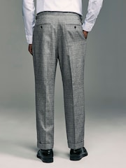 Серый - Slim Fit Textured Herringbone Suit Trousers - Изображение 2 из 8