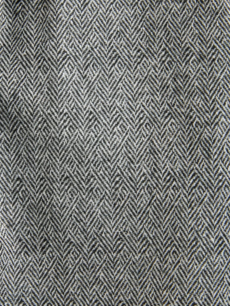 Серый - Slim Fit Textured Herringbone Suit Trousers - Изображение 8 из 8