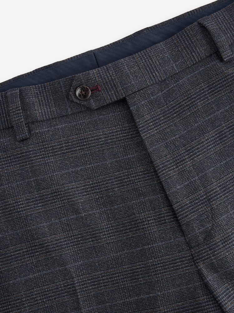 Bleu marine - Pantalon de costume skinny à carreaux - Image 7 of 9