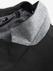 Czarny - Slim Fit Flannel Suit Jacket - Image 9 of 10