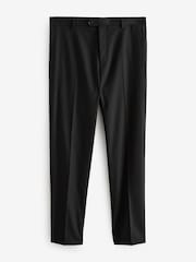 Black Slim Fit Flannel Suit Trousers - Image 6 of 8