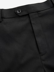 Black Slim Fit Flannel Suit Trousers - Image 7 of 8