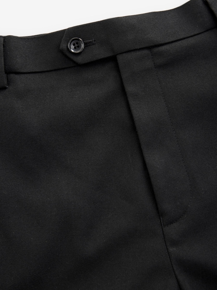 Schwarz - Slim Fit Flannel Suit Trousers - Image 7 of 8