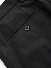 Black Slim Fit Flannel Suit Trousers - Image 8 of 8
