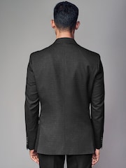 Noir - Tailored Fit - Veste de costume en laine texturée - Image 3 de 11