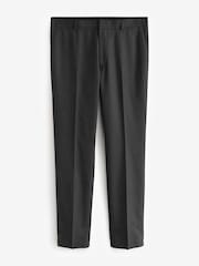 Black Tailored Fit Textured Wool Suit Trousers - Image 5 of 8