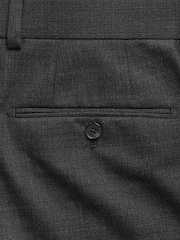 Black Tailored Fit Textured Wool Suit Trousers - Image 7 of 8