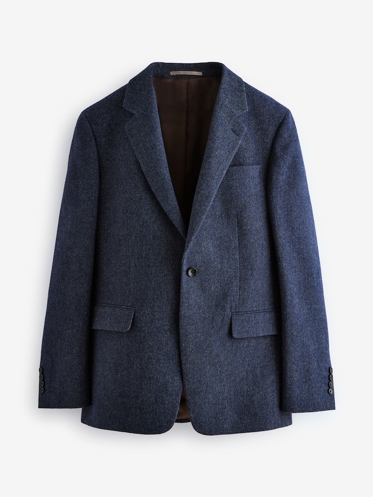 Bleu - Slim Fit Donegal Suit Jacket - Image 6 of 10
