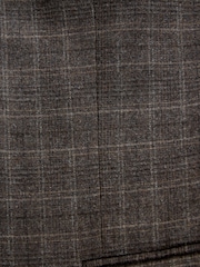 Brown Slim Fit Brushed Check Suit Jacket - Image 8 of 10