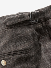 Brown Slim Fit Brushed Check Suit Trousers - Image 10 of 10