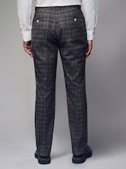 Brown Slim Fit Brushed Check Suit Trousers - Image 3 of 10