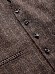 Brun - Gilet de costume Carreaux brossé - Image 2 of 4