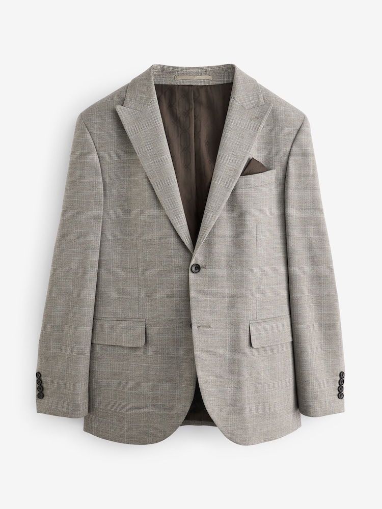 neutre - Veste de costume slim à carreaux - Image 11 of 15