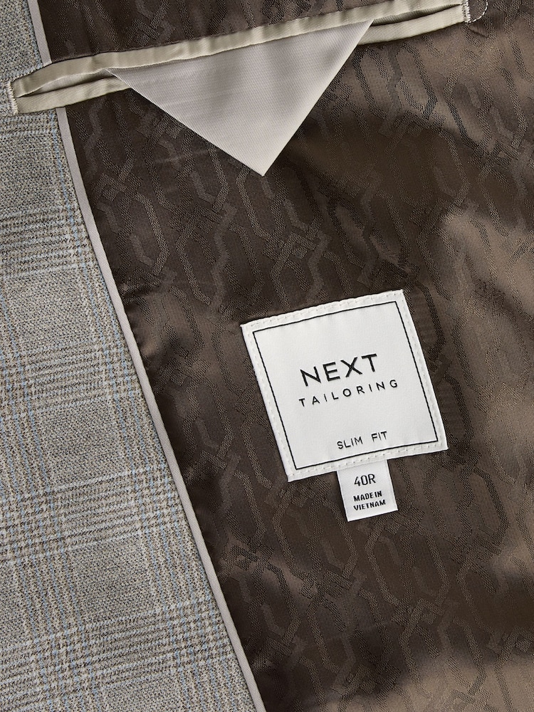 neutre - Veste de costume slim à carreaux - Image 13 of 15