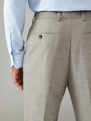 Neutral Slim Fit Check Suit Trousers - Image 4 of 9