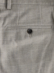 Neutral Slim Fit Check Suit Trousers - Image 8 of 9