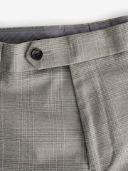 Neutral Slim Fit Check Suit Trousers - Image 9 of 9