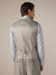 neutre - Gilet de costume slim à carreaux - Image 3 of 9