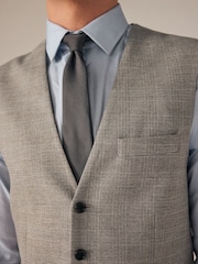 neutre - Gilet de costume slim à carreaux - Image 4 of 9