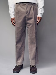 Neutral Straight Fit 100% Cotton Corduroy Suit Trousers - Image 1 of 9