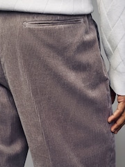 Neutral Straight Fit 100% Cotton Corduroy Suit Trousers - Image 4 of 9