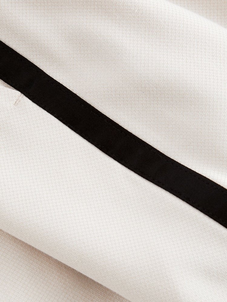 Ecru Cream Slim Fit Tuxedo Suit Trousers - Image 10 of 10